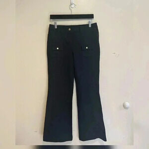 Escada Wide Leg Navy Cotton Pants